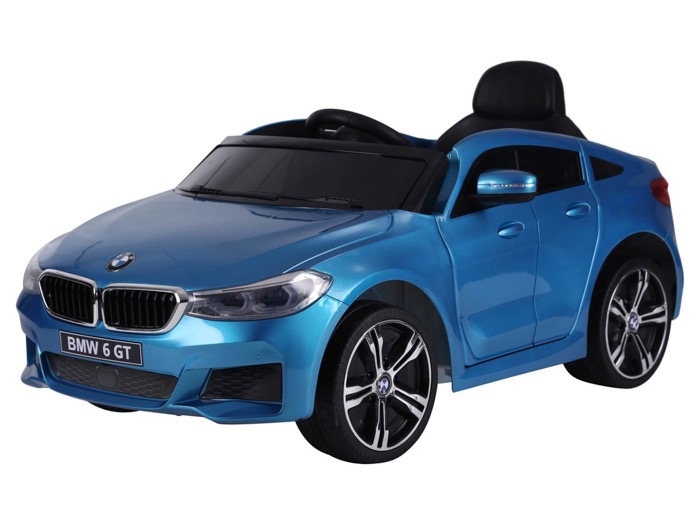 BMW 6 Leder zitje, Rubberen banden, Kinder Accu Auto! - Kinderauto's - Specialist in Rijdend Speelgoed.